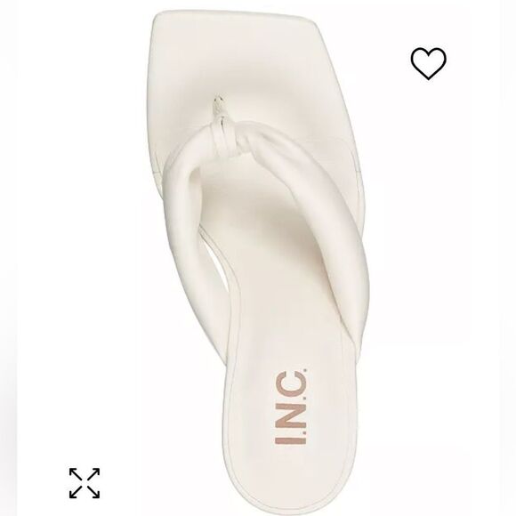 INC INTERNATIONAL CONCEPTS
Sagee Thong Dress Sandals White Smooth 11M New in box - Picture 5 of 14